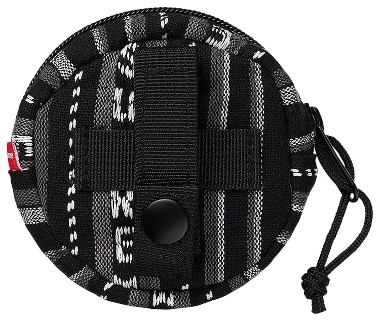 Supreme Woven Stripe Coin Pouch Black