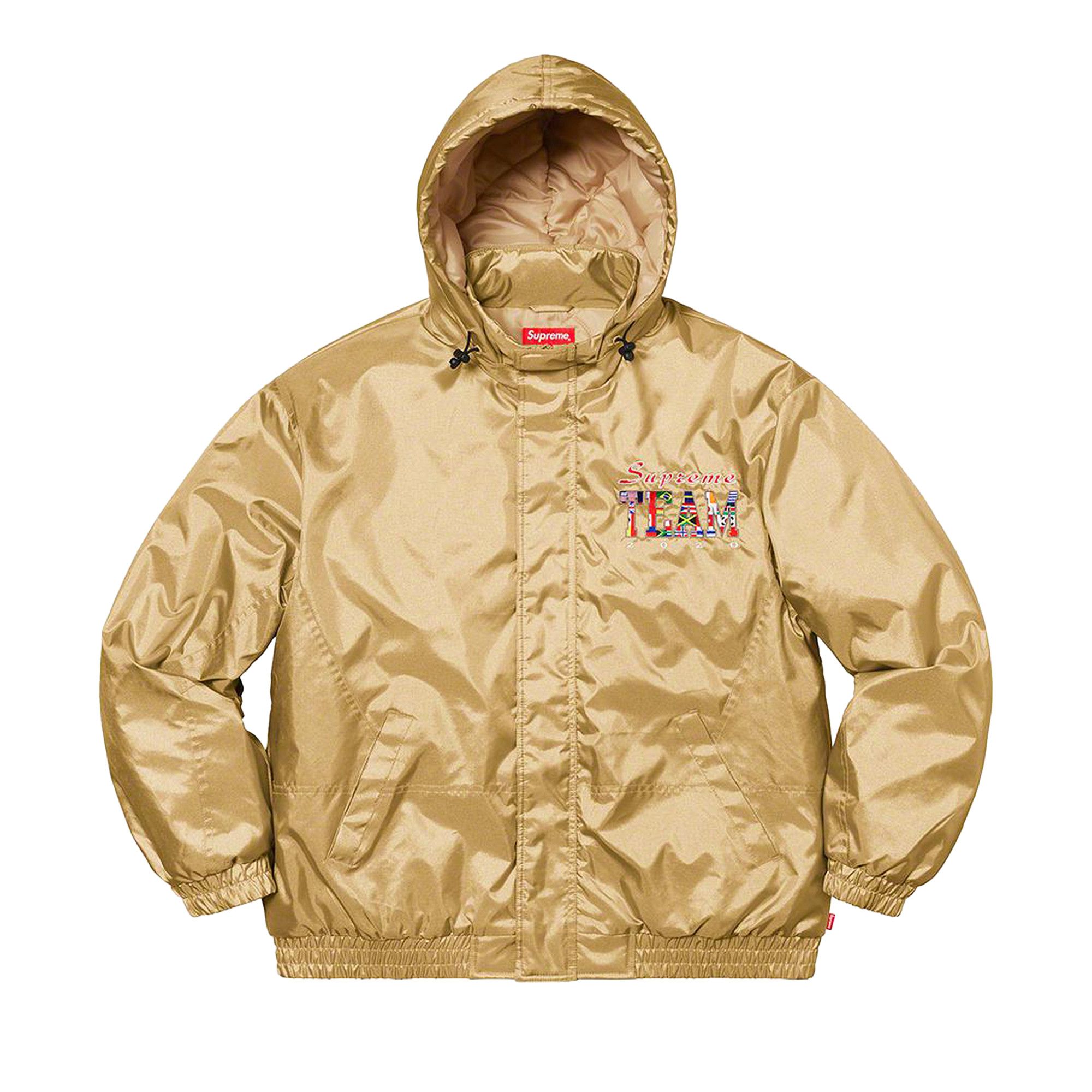 Size l Supreme Team Puffy Jacket Gold