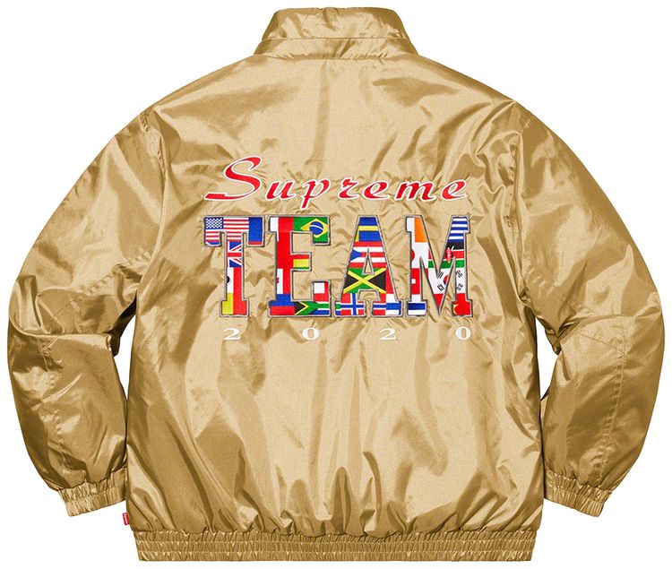 Supreme Team Puffy Jacket Gold