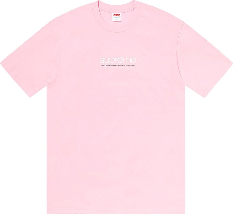 Supreme Five Boroughs Tee Light Pink