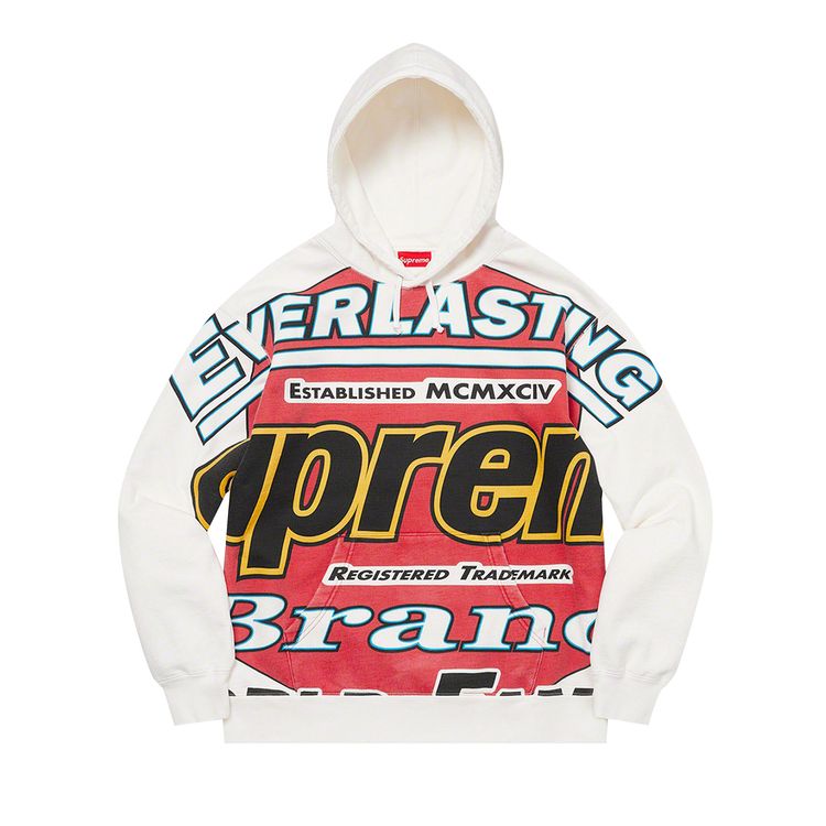 Supreme Everlasting Hooded Sweatshirt White