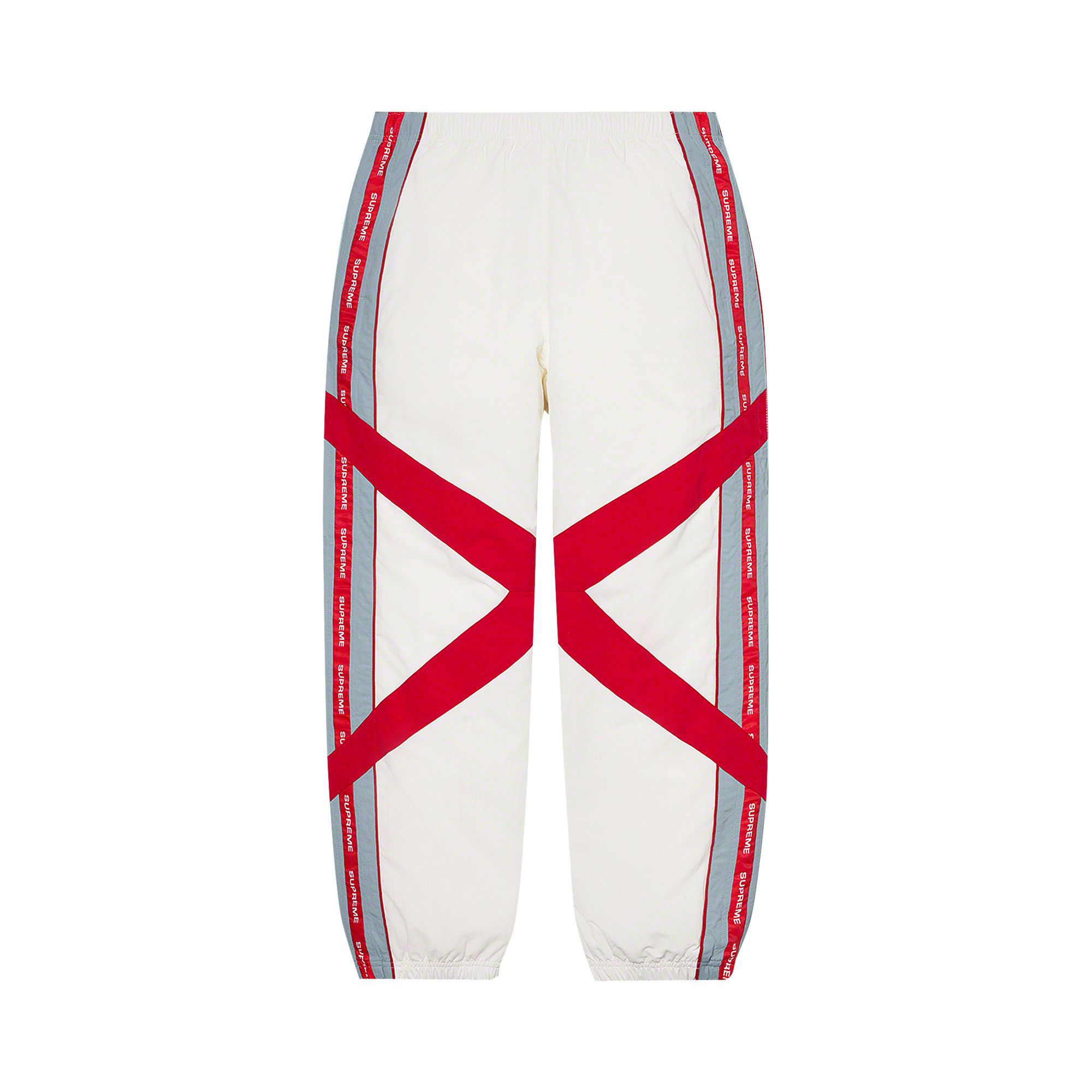 Buy Supreme Cross Paneled Track Pant 'White' - SS21P34 WHITE | GOAT