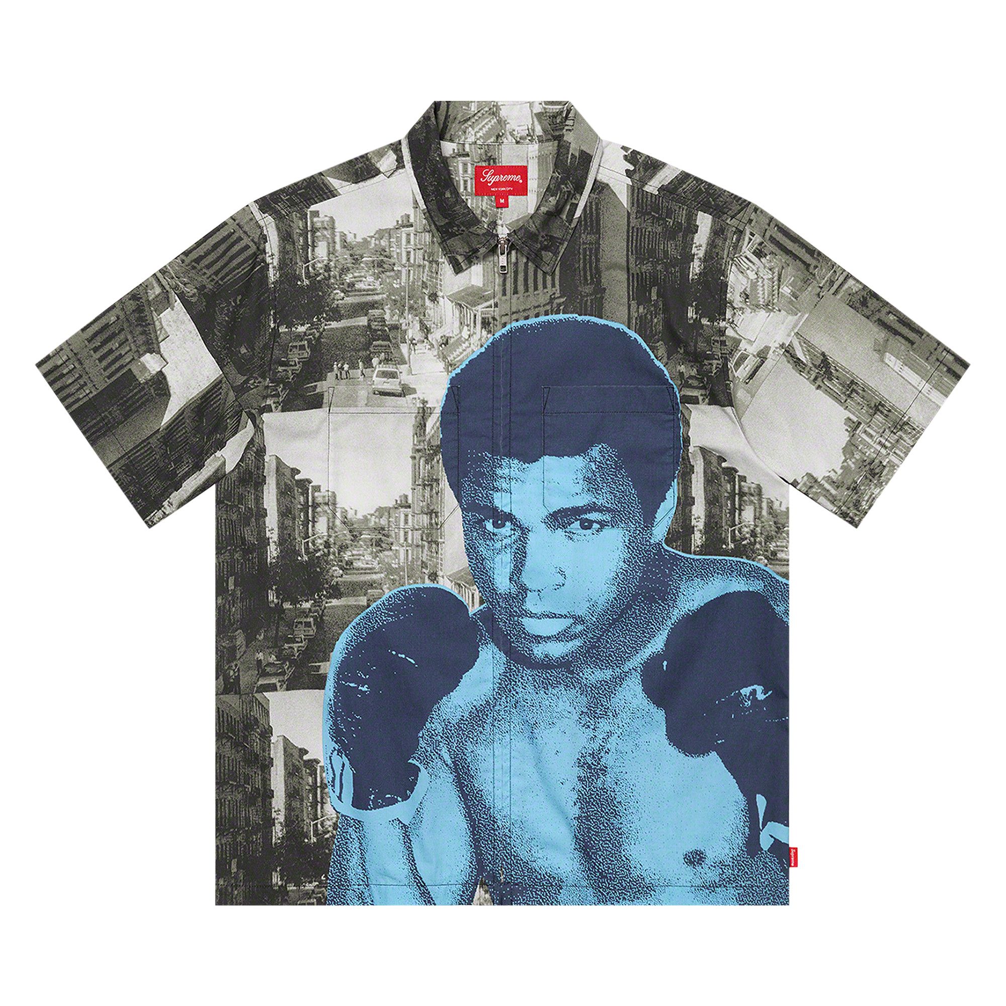 Buy Supreme Muhammad Ali Zip Up Short-Sleeve Shirt 'Black' - SS21S31 BLACK  | GOAT AU