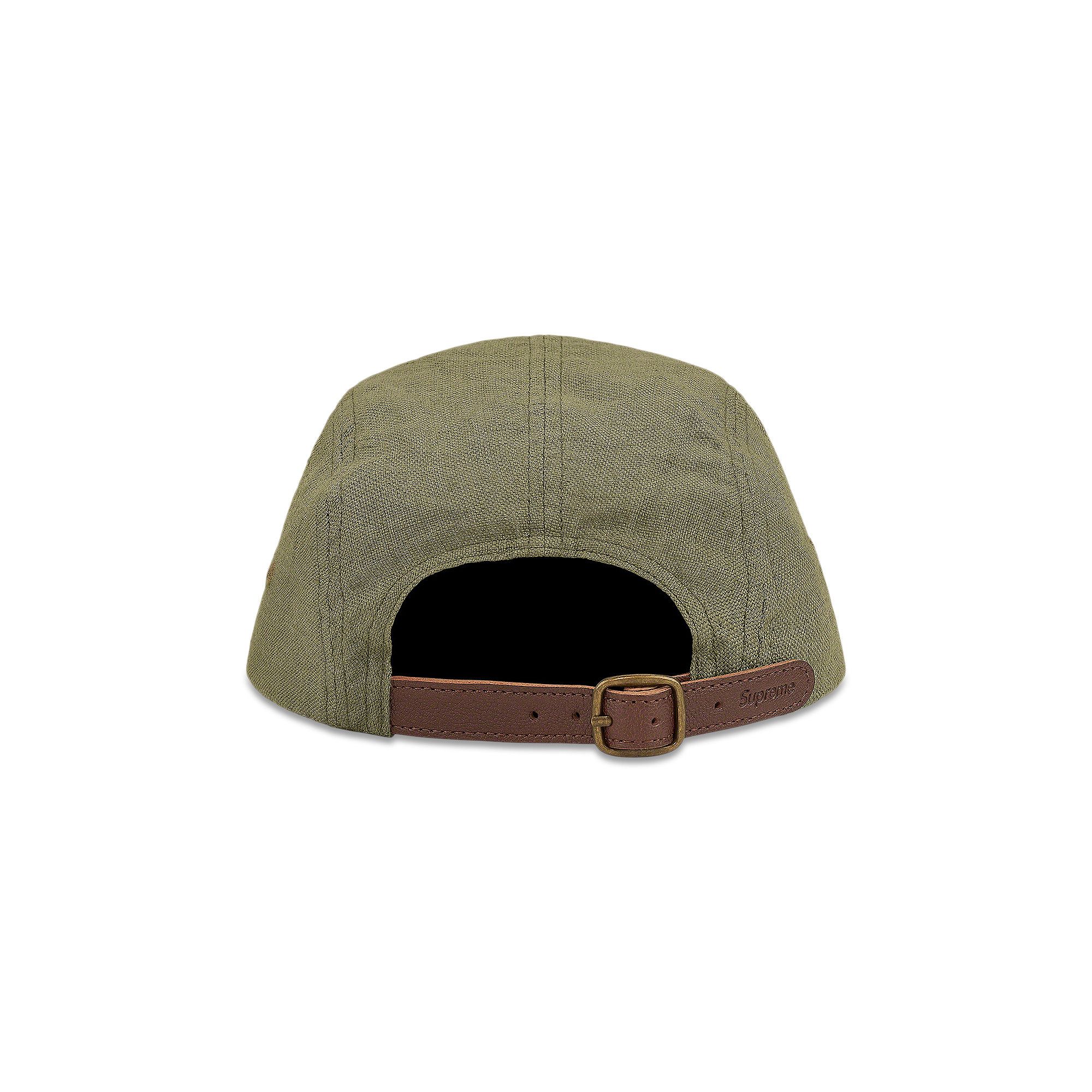 Buy Supreme Linen Camp Cap 'Olive' - SS21H60 OLIVE | GOAT