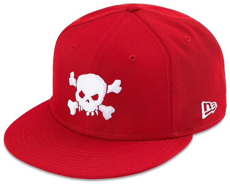 Supreme x New Era Skull Hat Red