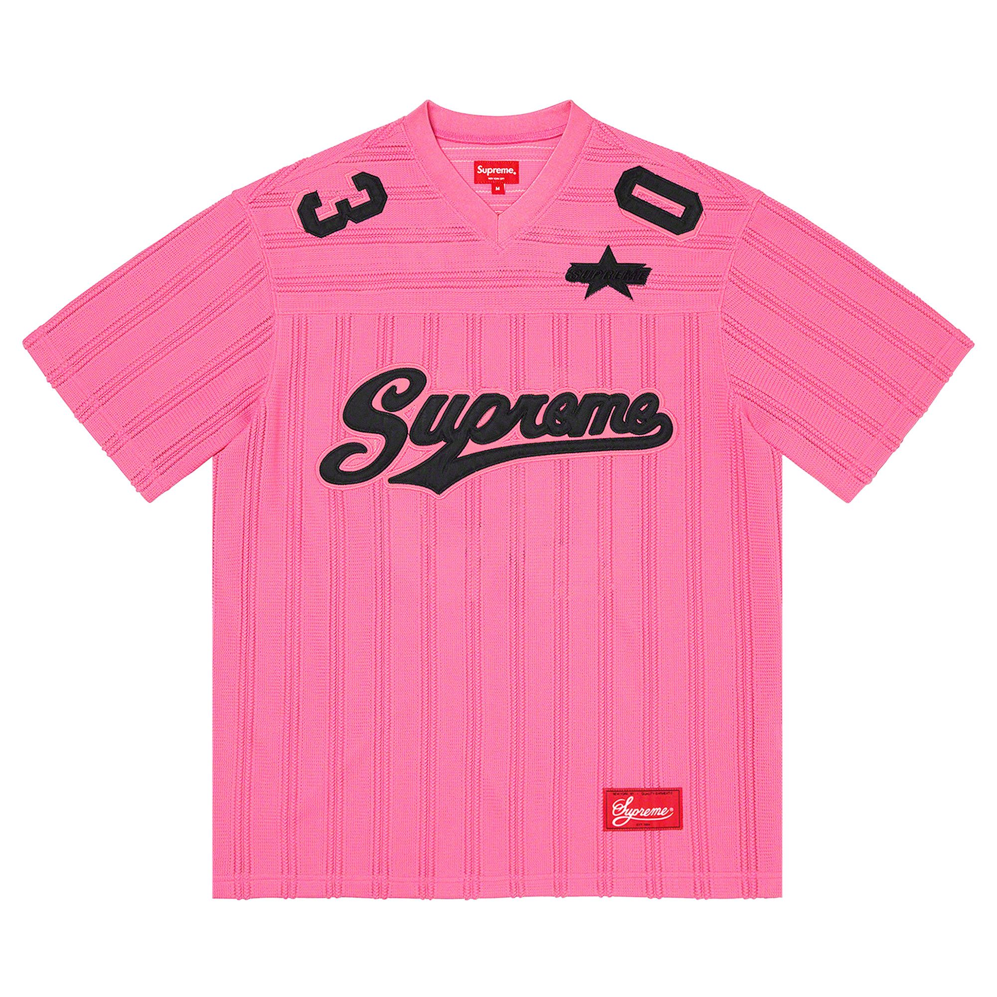 Supreme Crest Soccer Jersey Pink Size Small Brand New In Hand
