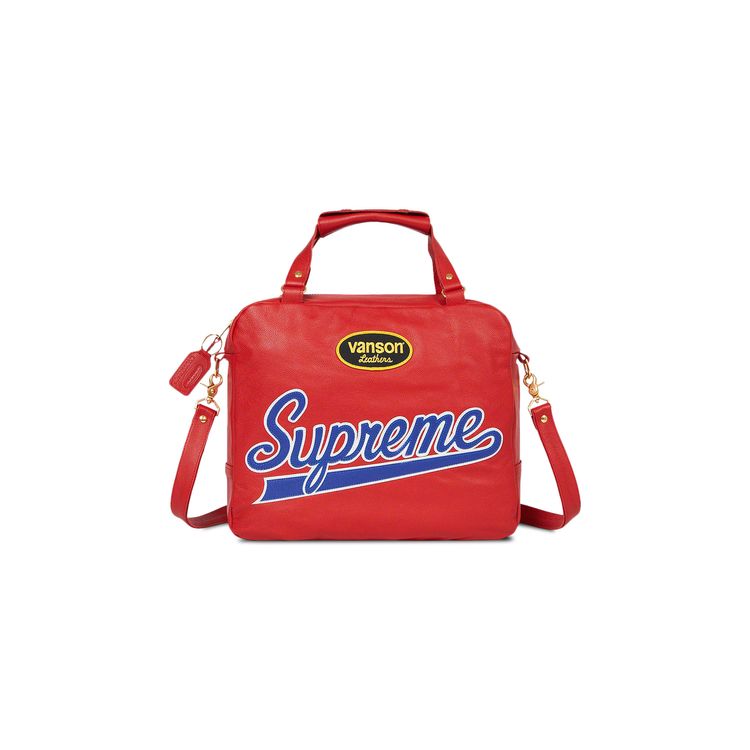 Supreme x Vanson Leathers Spider Web Bag Red