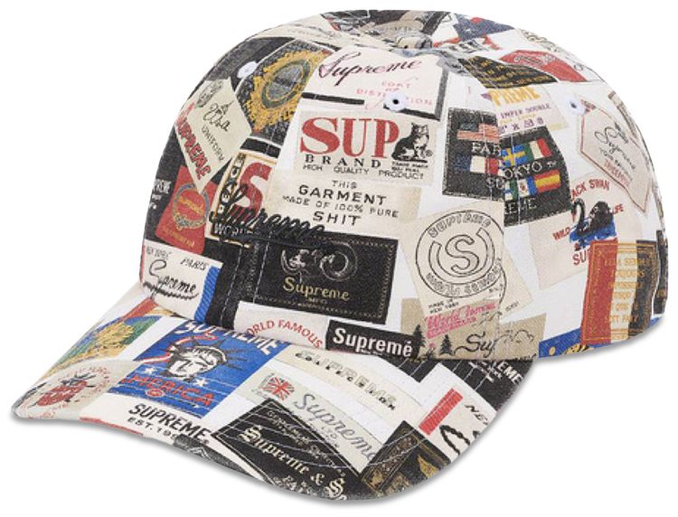 Supreme Labels 6 Panel White