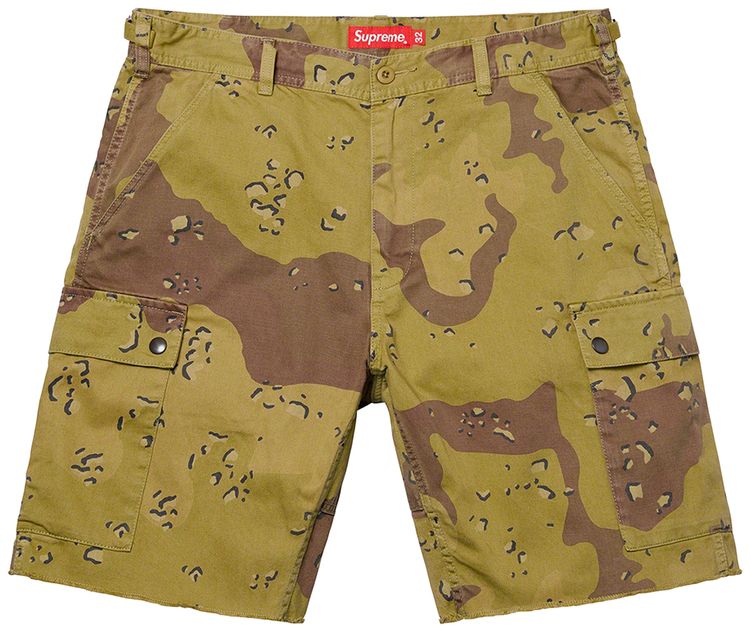 Supreme Overdyed Camo Cargo Short Green