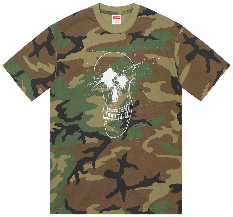 Supreme Ralph Steadman Skull Tee Woodland Camo