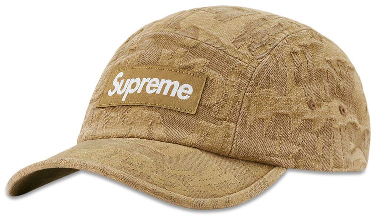 Supreme Fat Tip Jacquard Denim Camp Cap Olive