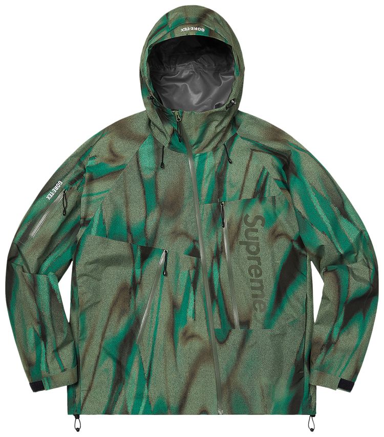 Supreme GORE TEX Paclite Shell Jacket Olive Swirl