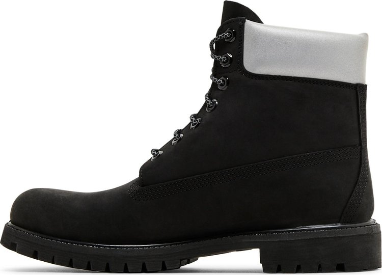 6 Inch Premium Boot Black Silver