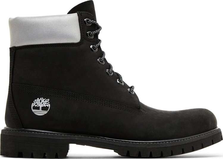 6 Inch Premium Boot Black Silver