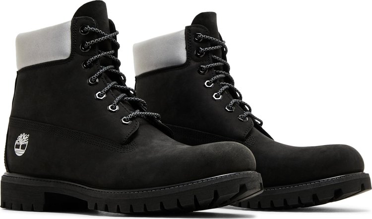 6 Inch Premium Boot Black Silver