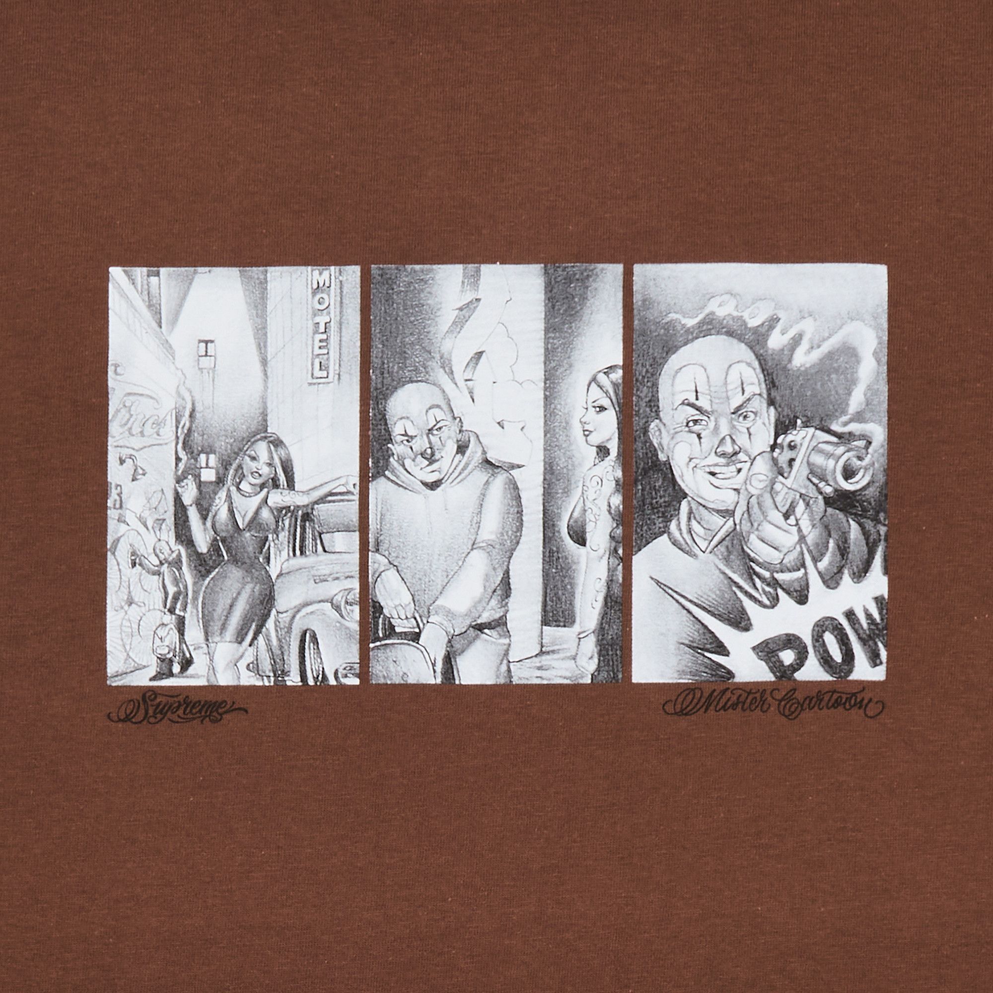 Buy Supreme Mister Cartoon Pow Tee 'Brown' - FW24T36 BROWN