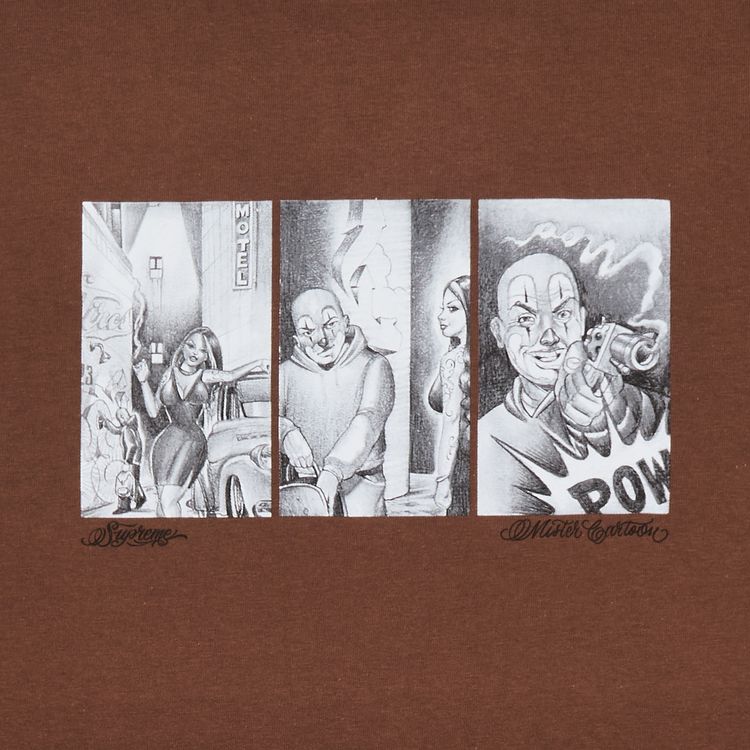 Supreme Mister Cartoon Pow Tee Brown