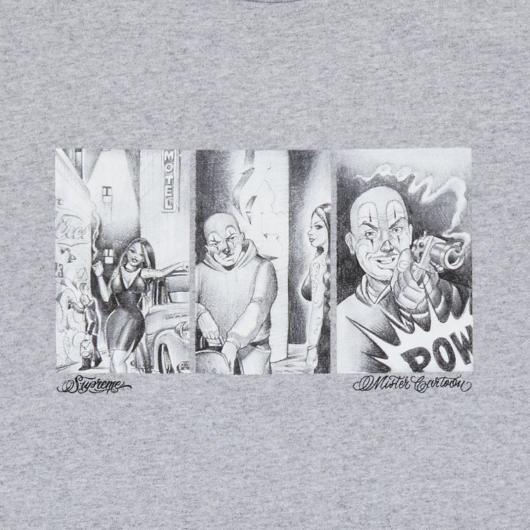 Supreme Mister Cartoon Pow Tee Heather Grey