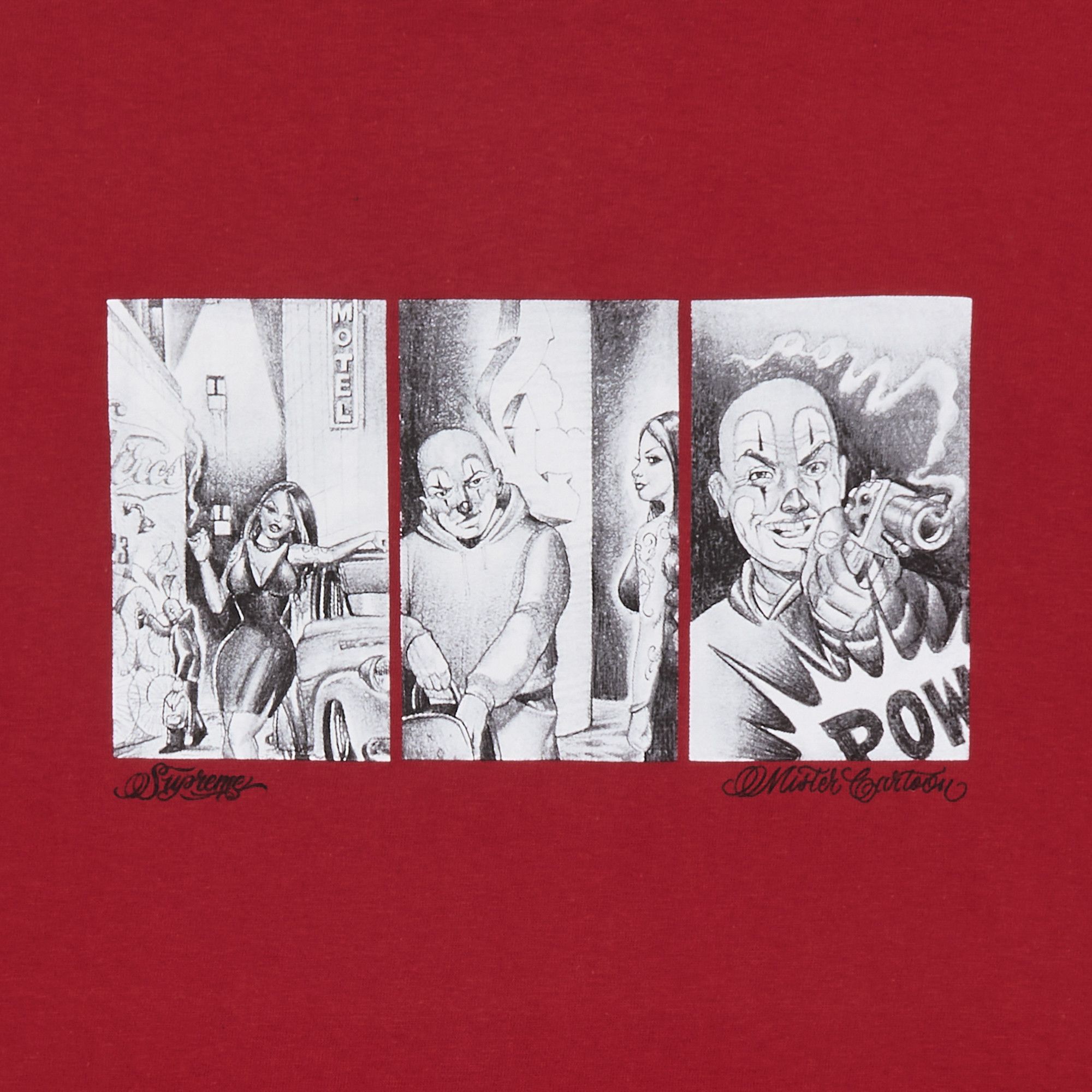 Buy Supreme Mister Cartoon Pow Tee 'Red' - FW24T36 RED | GOAT