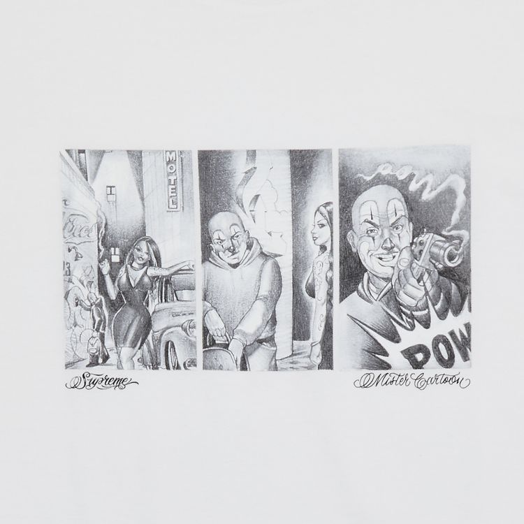 Supreme Mister Cartoon Pow Tee White