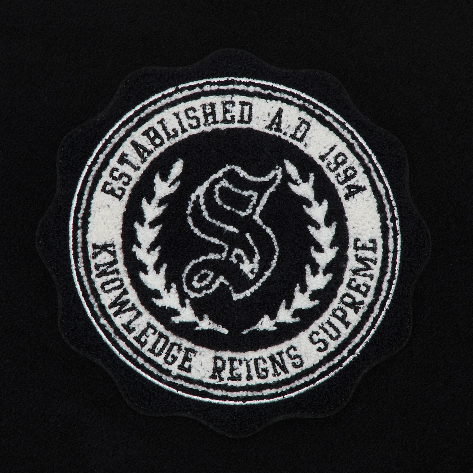 Buy Supreme Veritas Varsity Jacket 'Black' - FW24J44 BLACK | GOAT