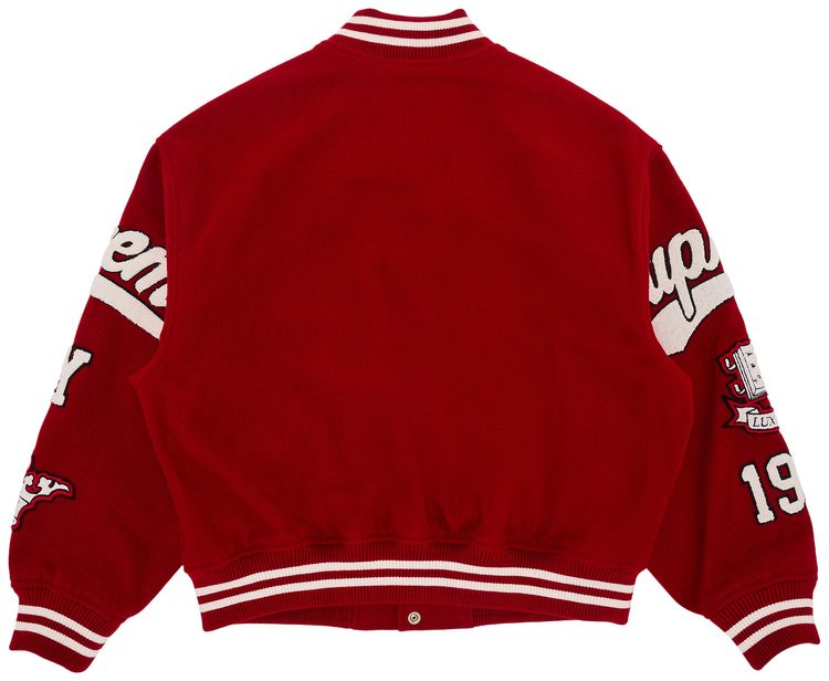 Supreme Veritas Varsity Jacket Red