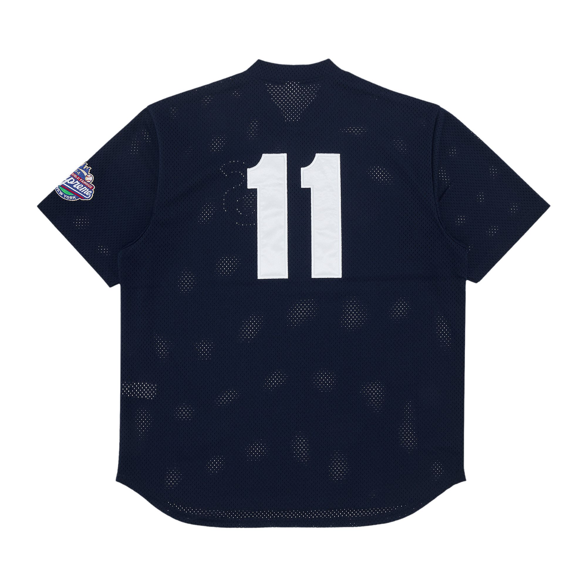 Supreme S Logo Baseball Henley Navy 2024 (Size Medium