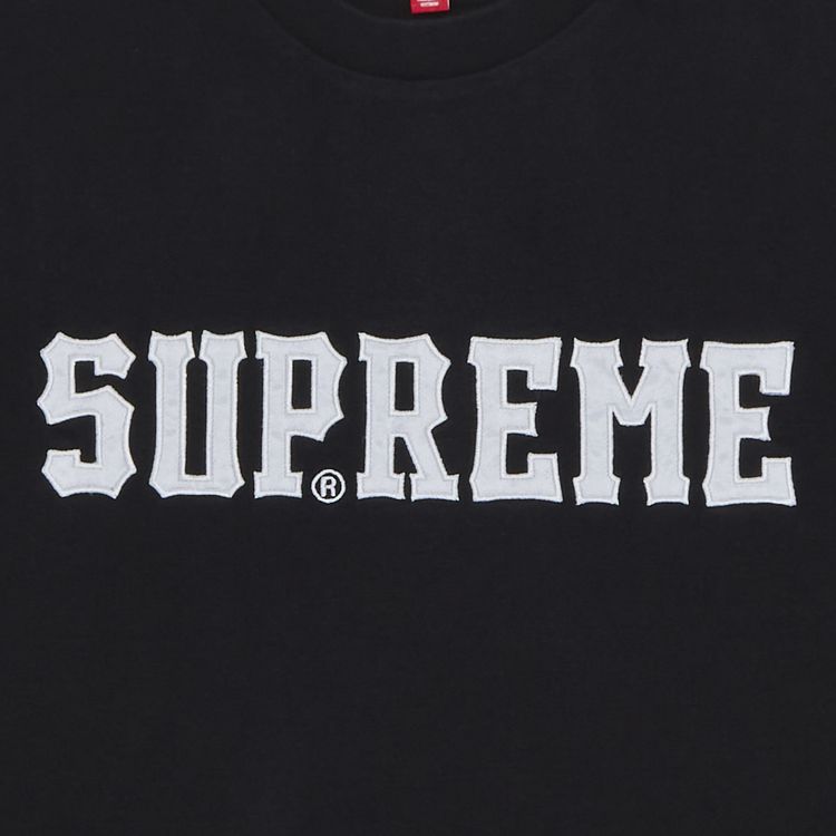 Supreme Twill Applique Short Sleeve Top Black