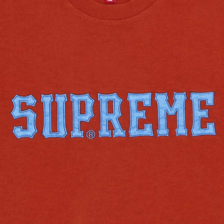 Supreme Twill Applique Short Sleeve Top Orange