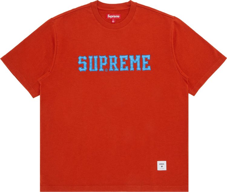 Supreme Twill Applique Short Sleeve Top Orange