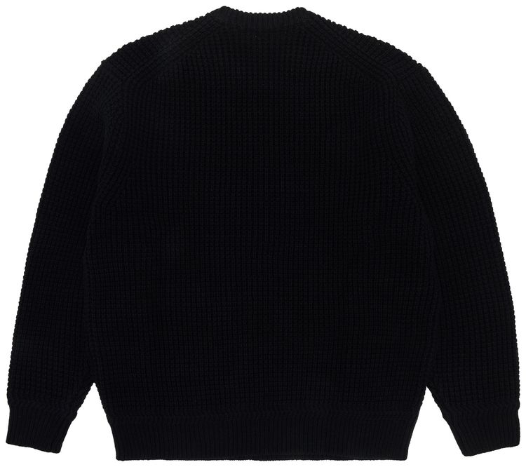 Supreme Waffle Small Box Sweater Black