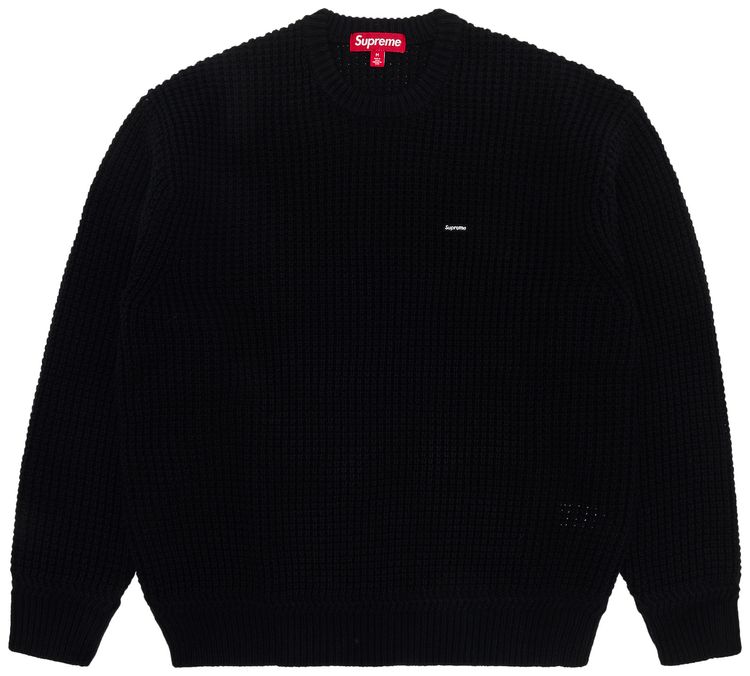 Supreme Waffle Small Box Sweater Black