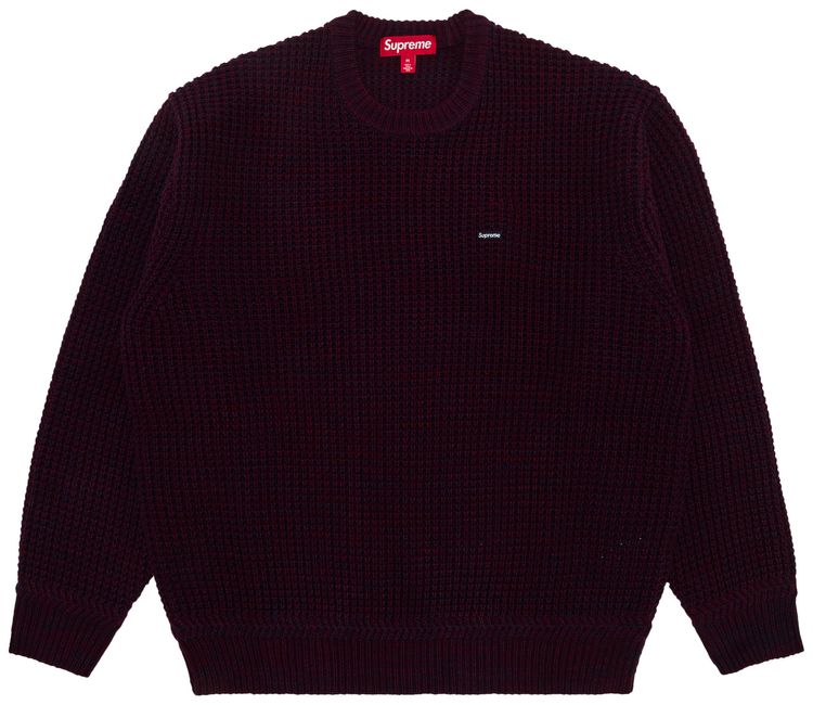 Supreme Waffle Small Box Sweater Burgundy Mlange