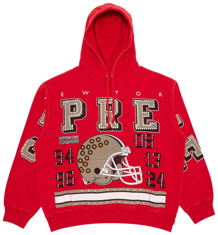 Supreme Champions Studded Hooded Sweatshirt Red