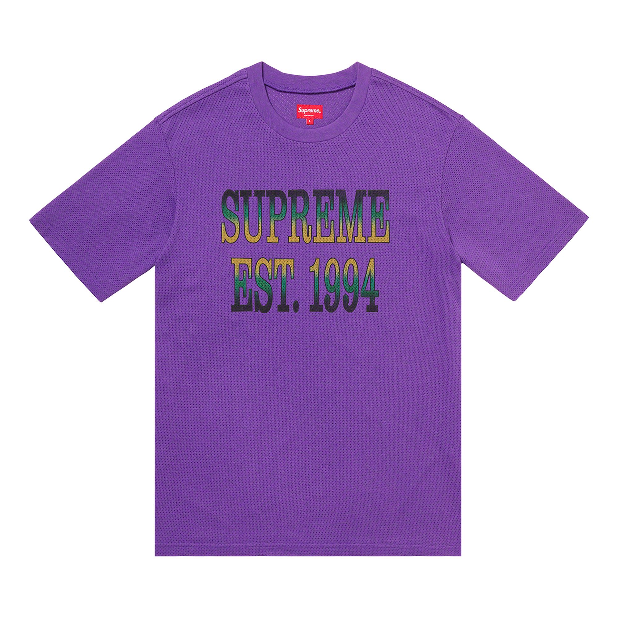 Buy Supreme Cotton Mesh Logo Gradient Short-Sleeve Top