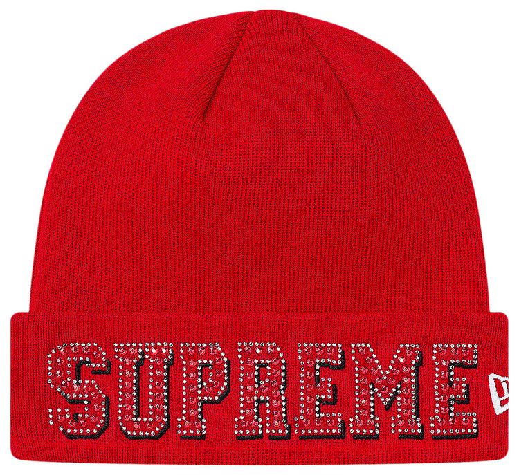 Supreme x New Era Gems Beanie Red