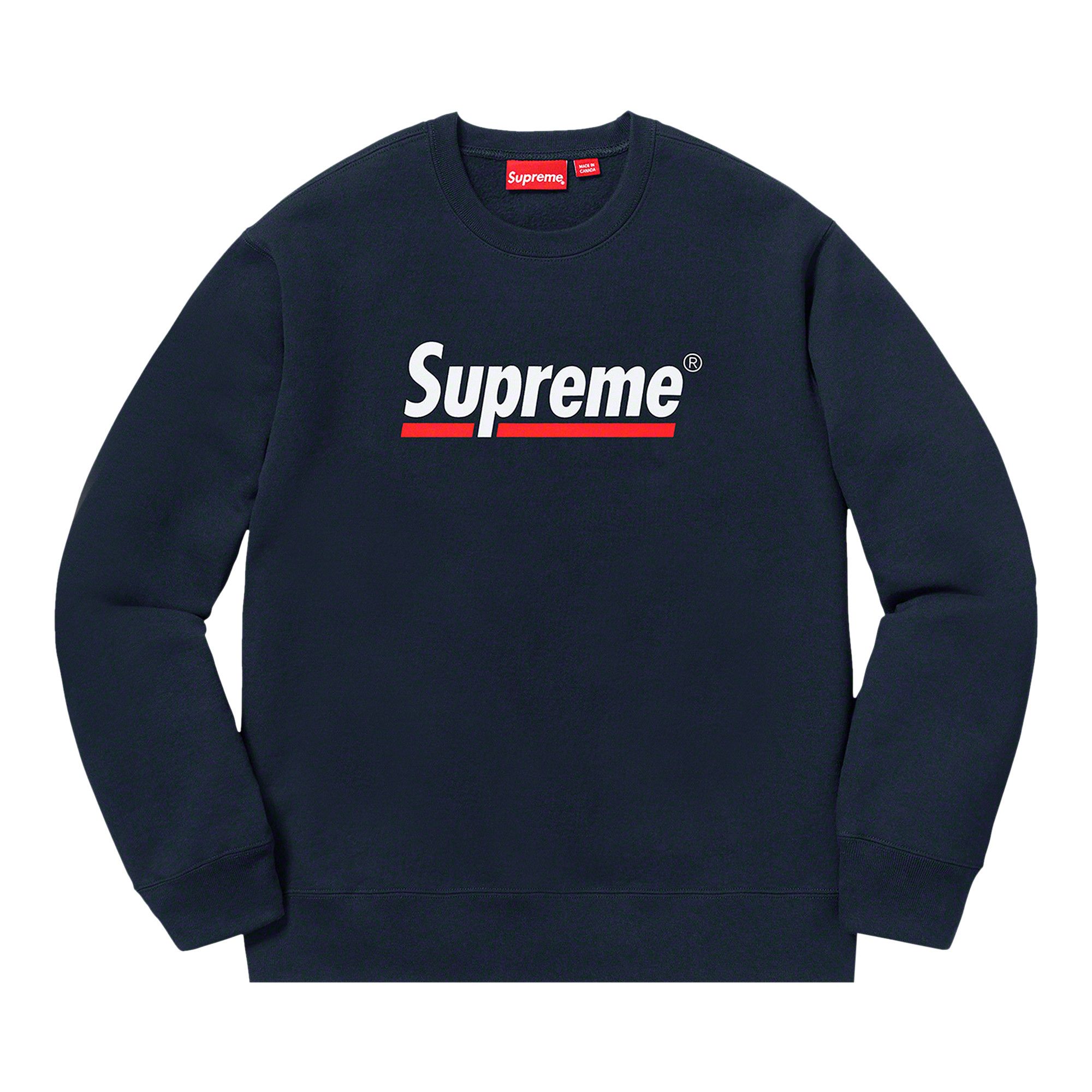 Supreme navy crewneck discount