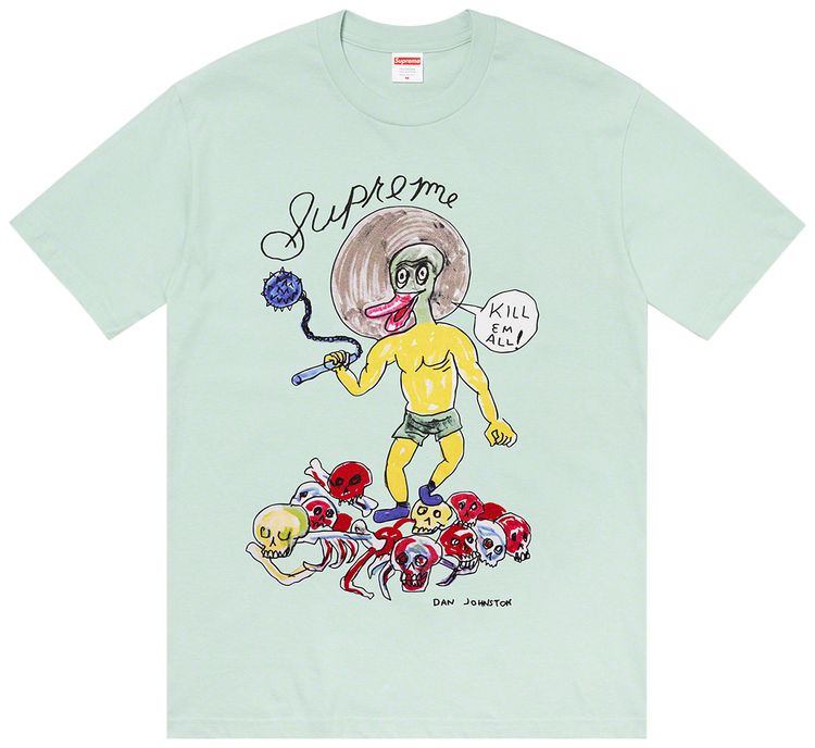 Supreme x Daniel Johnston Kill Em All Tee Light Teal