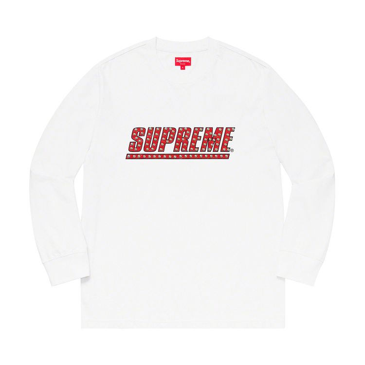 Supreme Studded Long Sleeve Top White