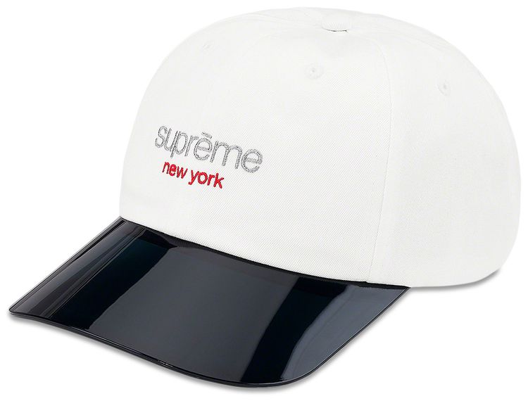 Supreme Acrylic Visor 6 Panel White