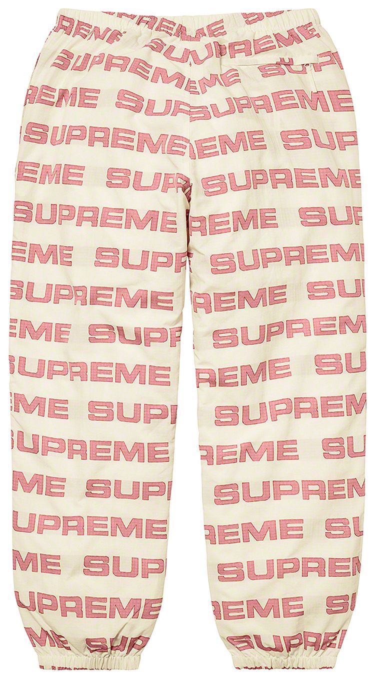 Supreme Logo Ripstop Track Pant Natural