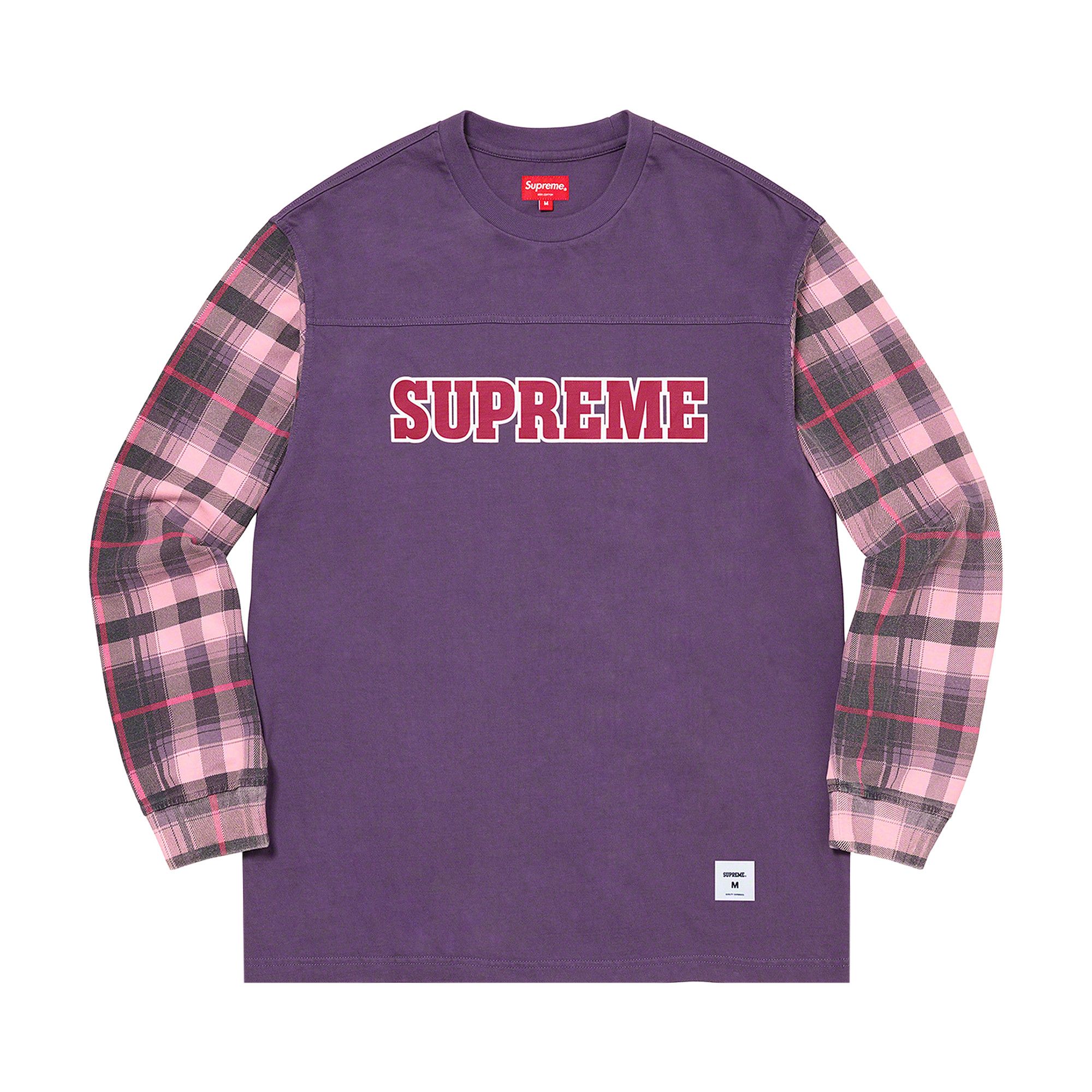 Supreme 2016AW フーデッドプレイドハーフジップシャツ　希少 美品 Buy Supreme Plaid Sleeve Long-Sleeve Top 'Dusty Purple' - FW21KN24