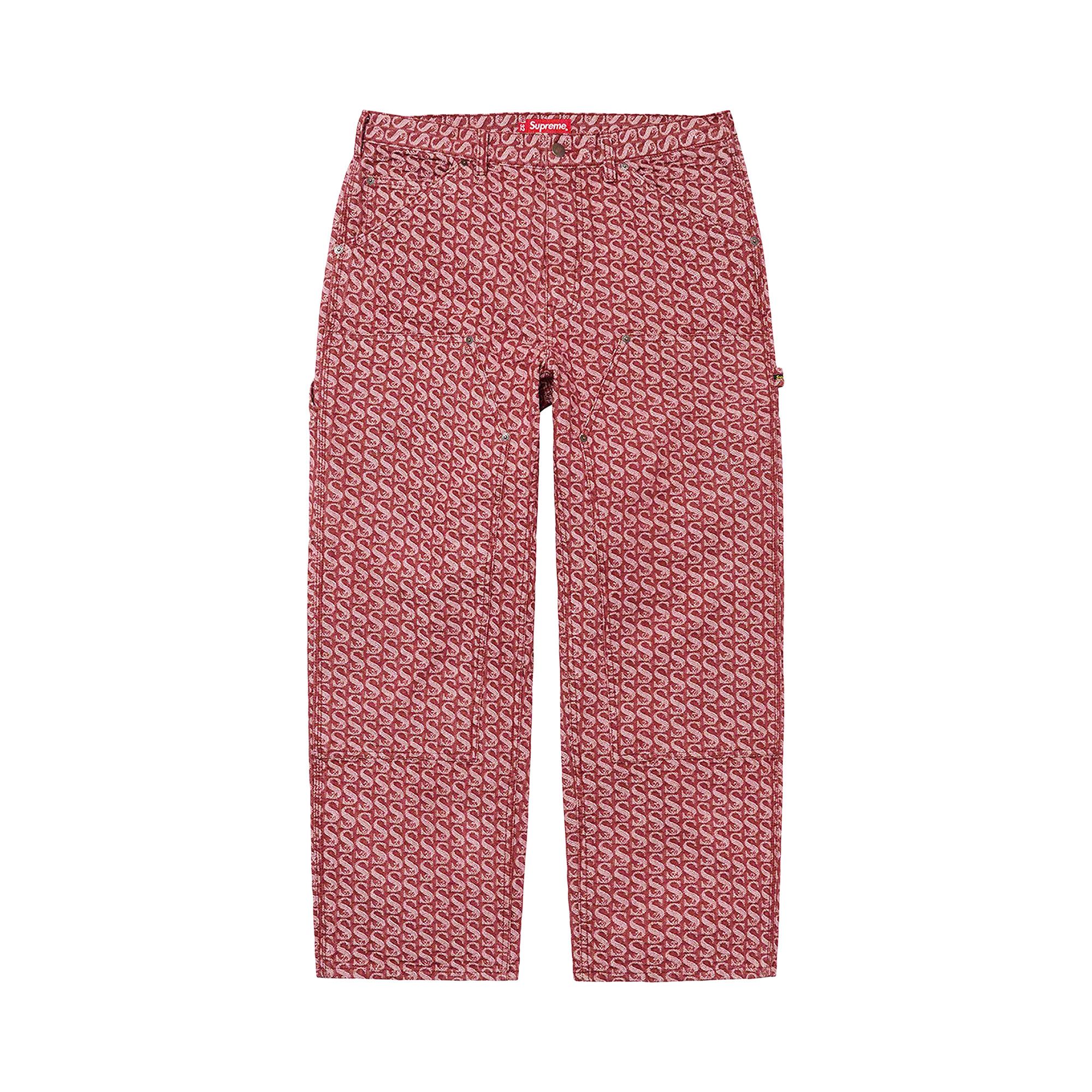 パンツ Supreme monogram double knee 30 red Supreme Monogram Double Knee Denim Painter Pant (FW21) - $178