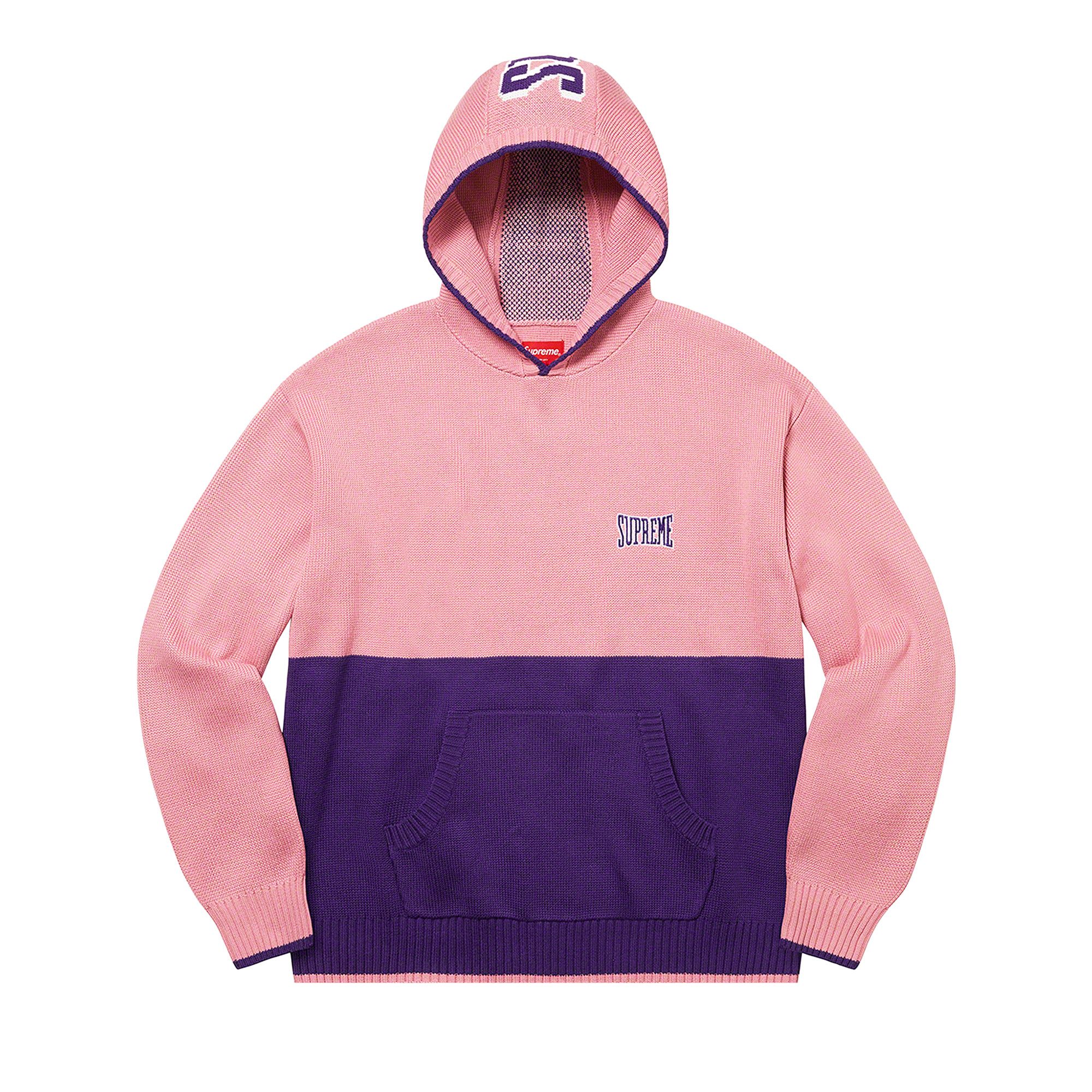 トップス supreme 2-Tone Hooded Sweater Pink Buy Supreme 2-Tone Hooded Sweater 'Pink' - FW21SK9 PINK | GOAT