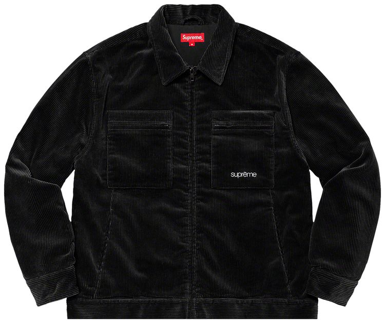 Supreme Corduroy Zip Jacket Black