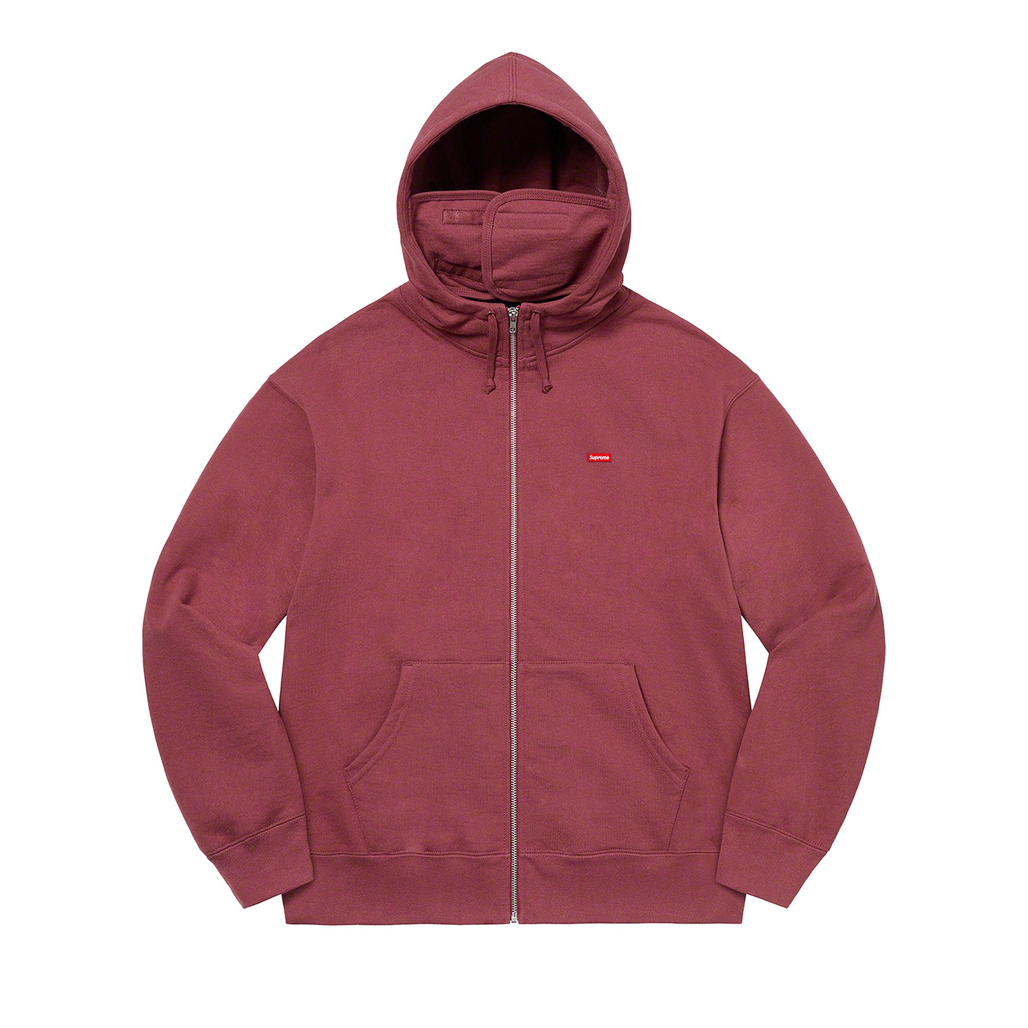 Buy Supreme Small Box Facemask Zip Up Hooded Sweatshirt 'Plum