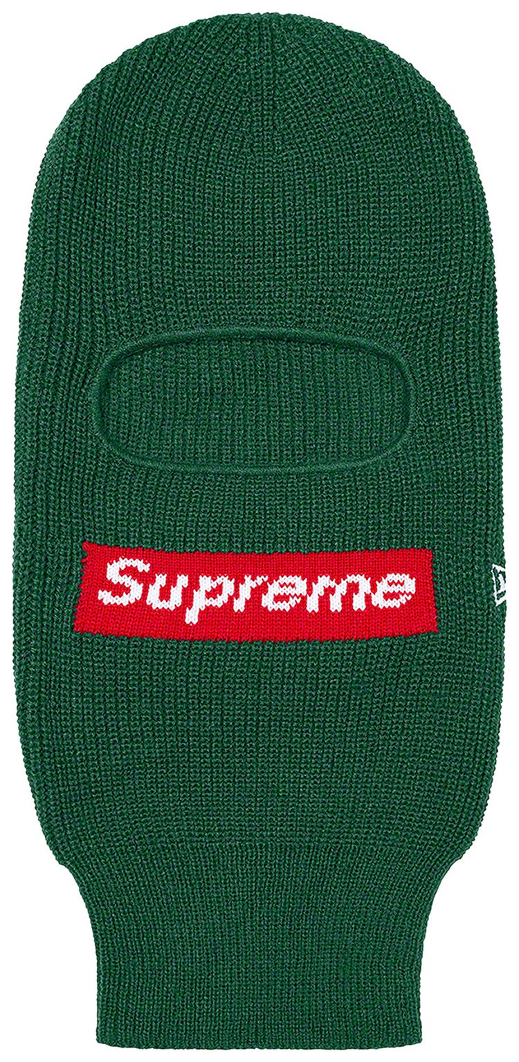 Supreme x New Era Box Logo Balaclava Green