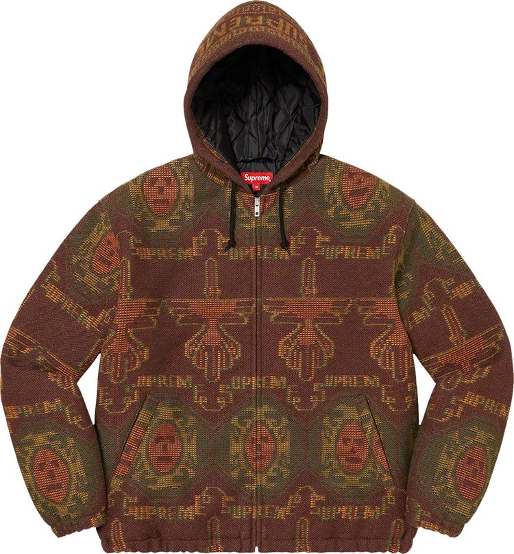 Supreme Woven Hooded Jacket Rust