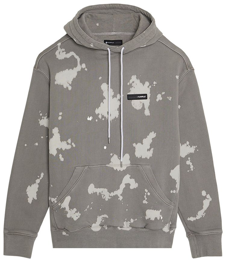 PURPLE BRAND Heavy Dry Fleece Pullover Hoodie Grey