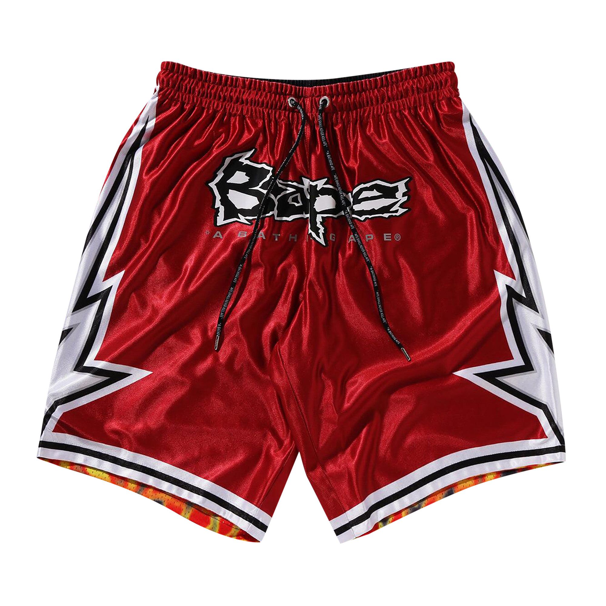 Buy BAPE Reversible Basketball Shorts Red 1K30 153 317 RED GOAT CA